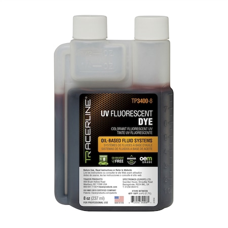 Spectronics/Tracer 8 Oz (237 Ml) Bottle Of Fluid Dye TP3400-8
